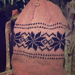 Pink and Black Winter Hat